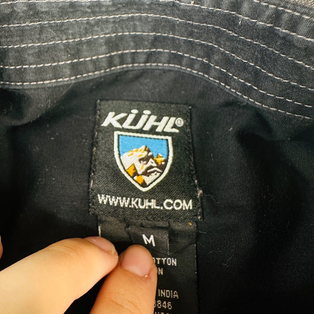 Kuhl Shirt Mens Medium Plaid Long Sleeve Stretch Button Flannel Hike Rugged Man - Picture 6 of 16